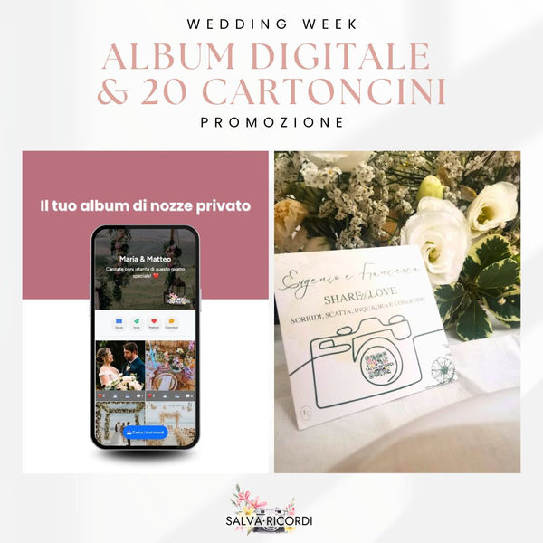 Album digitale QR code + 20 cartoncini personalizzati